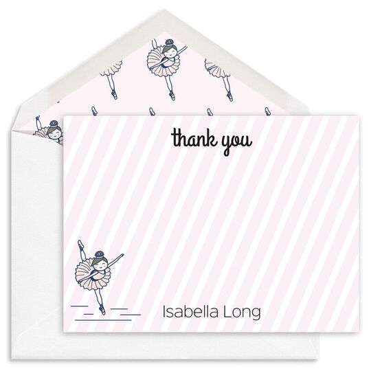 Ballerina Flat Thank You Note Cards